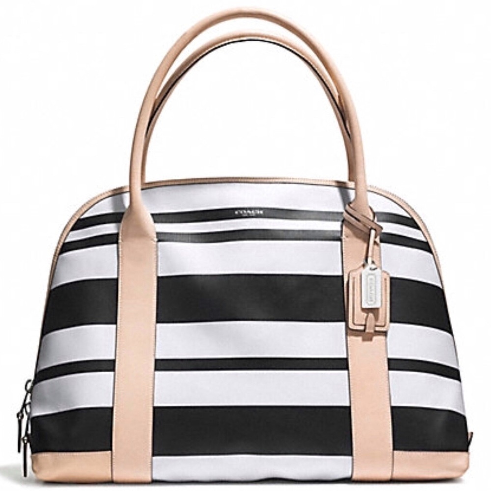 Coach Bleecker Striped Preston Satchel New